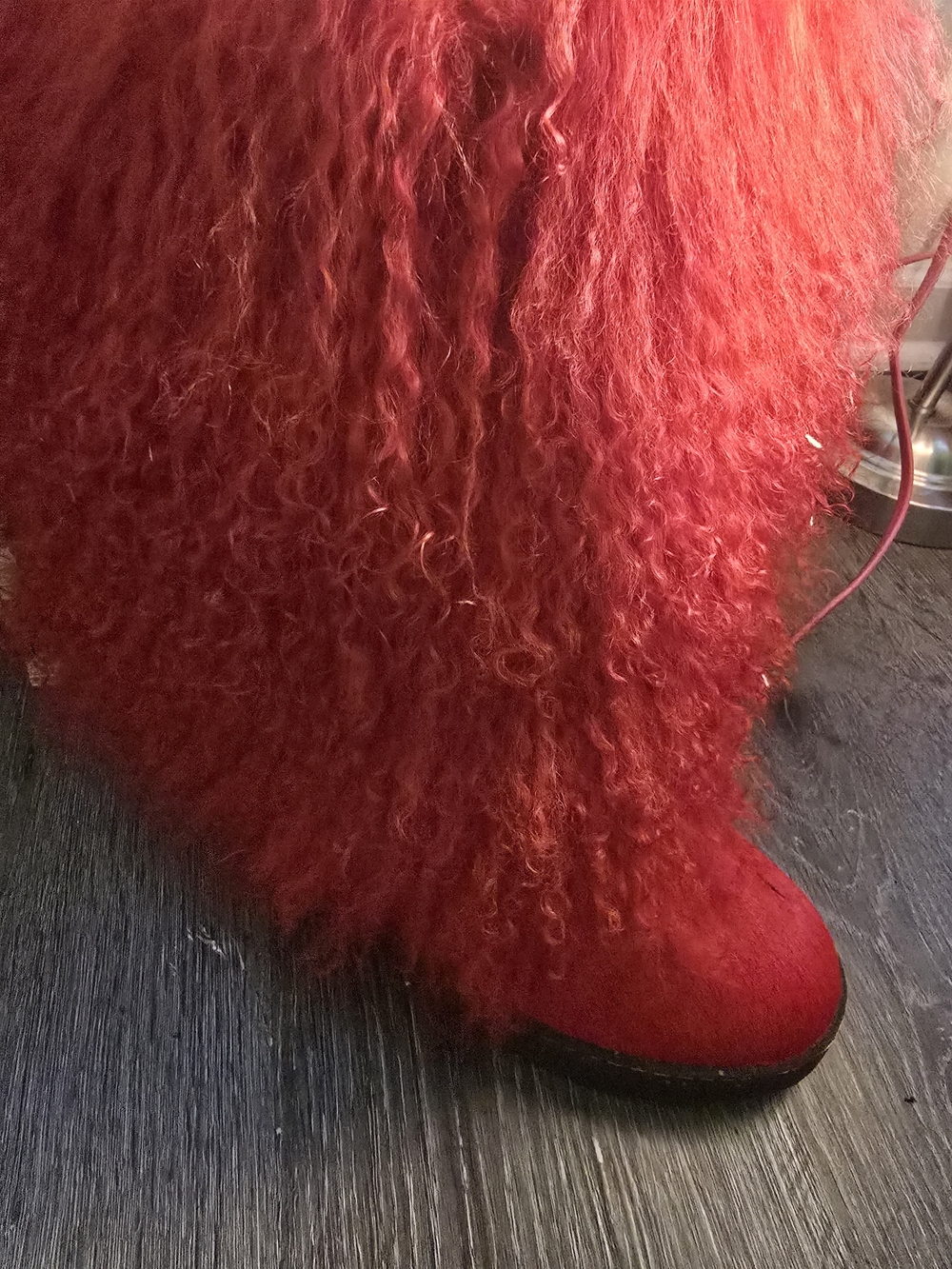 BearPaw Red Furry  Boots - Picture 3 of 6